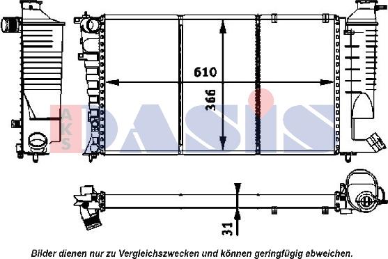 AKS Dasis 160039N - Radiators, Motora dzesēšanas sistēma ps1.lv