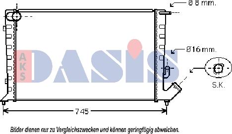 AKS Dasis 160035N - Radiators, Motora dzesēšanas sistēma ps1.lv