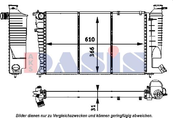 AKS Dasis 160038N - Radiators, Motora dzesēšanas sistēma ps1.lv