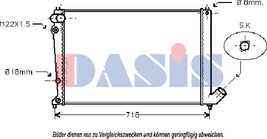 AKS Dasis 160260N - Radiators, Motora dzesēšanas sistēma ps1.lv