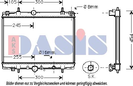 AKS Dasis 161830N - Radiators, Motora dzesēšanas sistēma ps1.lv