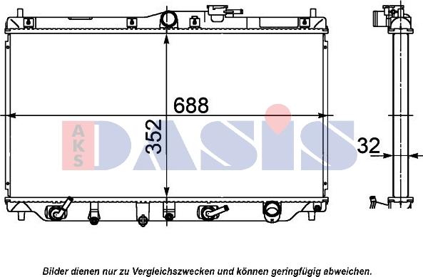 AKS Dasis 100043N - Radiators, Motora dzesēšanas sistēma ps1.lv