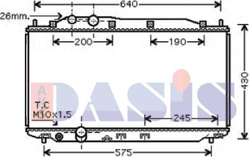 AKS Dasis 100057N - Radiators, Motora dzesēšanas sistēma ps1.lv