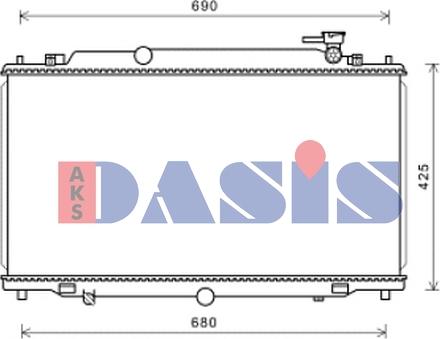 AKS Dasis 110092N - Radiators, Motora dzesēšanas sistēma ps1.lv