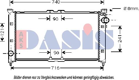 AKS Dasis 110015N - Radiators, Motora dzesēšanas sistēma ps1.lv