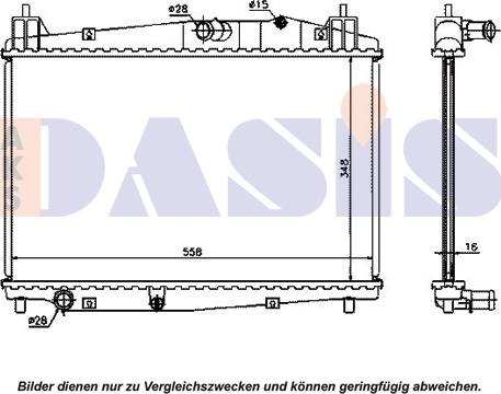 AKS Dasis 110072N - Radiators, Motora dzesēšanas sistēma ps1.lv