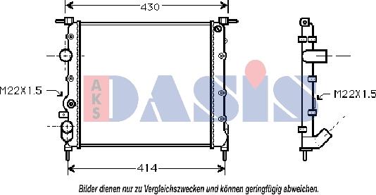 AKS Dasis 180021N - Radiators, Motora dzesēšanas sistēma ps1.lv