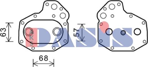 AKS Dasis 136015N - Eļļas radiators, Motoreļļa ps1.lv