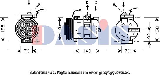 AKS Dasis 850487N - Kompresors, Gaisa kond. sistēma ps1.lv