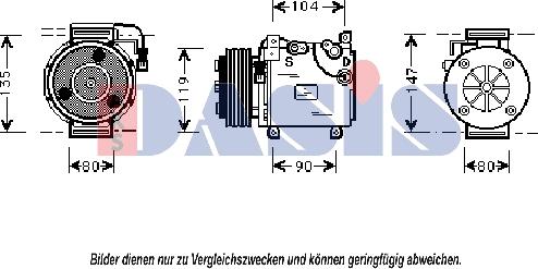 AKS Dasis 850801N - Kompresors, Gaisa kond. sistēma ps1.lv