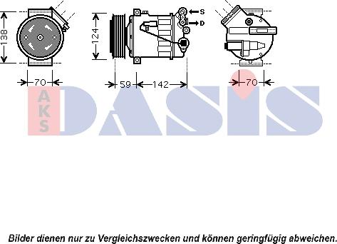 AKS Dasis 850393N - Kompresors, Gaisa kond. sistēma ps1.lv