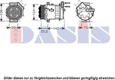 AKS Dasis 850387N - Kompresors, Gaisa kond. sistēma ps1.lv