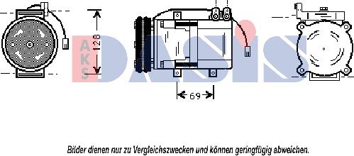 AKS Dasis 850764N - Kompresors, Gaisa kond. sistēma ps1.lv