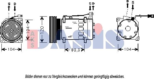 AKS Dasis 850782N - Kompresors, Gaisa kond. sistēma ps1.lv