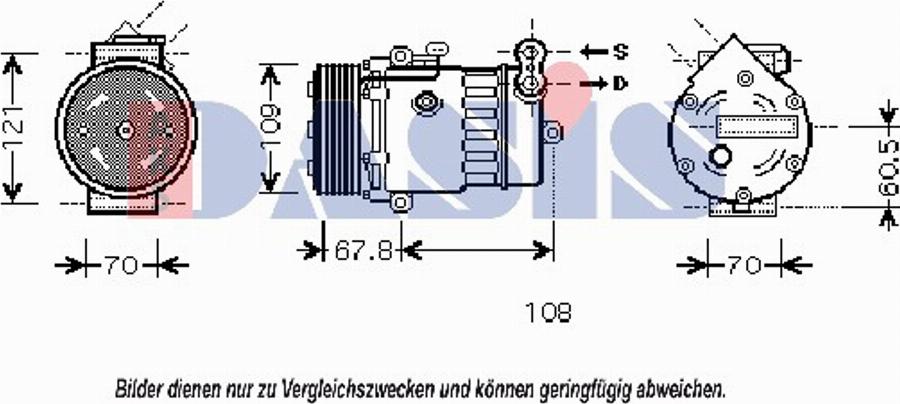 AKS Dasis 851445N - Kompresors, Gaisa kond. sistēma ps1.lv