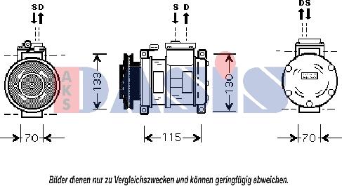 AKS Dasis 851008N - Kompresors, Gaisa kond. sistēma ps1.lv