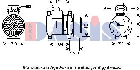 AKS Dasis 851847N - Kompresors, Gaisa kond. sistēma ps1.lv