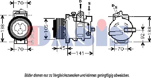 AKS Dasis 851850N - Kompresors, Gaisa kond. sistēma ps1.lv