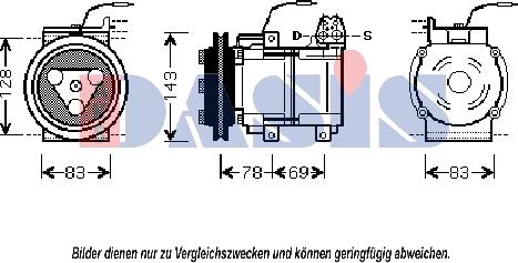 AKS Dasis 851393N - Kompresors, Gaisa kond. sistēma ps1.lv