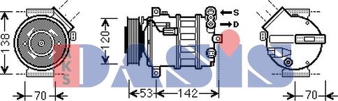 AKS Dasis 852891N - Kompresors, Gaisa kond. sistēma ps1.lv