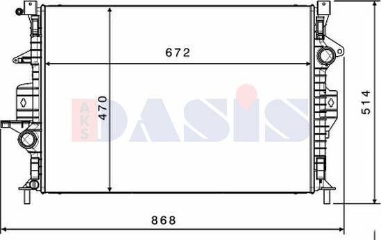 AKS Dasis 220026N - Radiators, Motora dzesēšanas sistēma ps1.lv