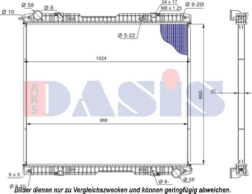 AKS Dasis 270007S - Radiators, Motora dzesēšanas sistēma ps1.lv