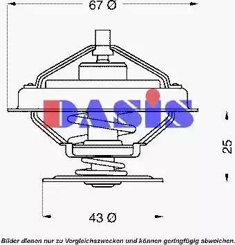 AKS Dasis 750909N - Termostats, Dzesēšanas šķidrums ps1.lv