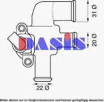 AKS Dasis 751819N - Termostats, Dzesēšanas šķidrums ps1.lv