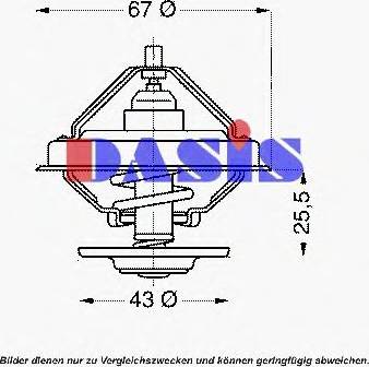 AKS Dasis 751873N - Termostats, Dzesēšanas šķidrums ps1.lv