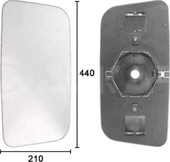 Alkar 7403001 - Spoguļstikls, Ārējais atpakaļskata spogulis ps1.lv