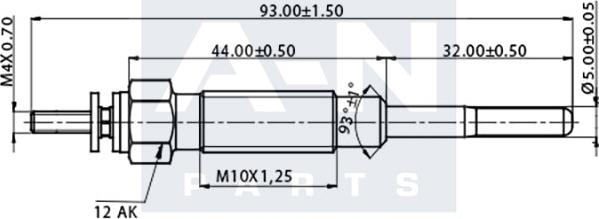 A-N PARTS A-N095101 - Kvēlsvece ps1.lv