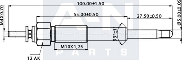 A-N PARTS A-N095180 - Kvēlsvece ps1.lv