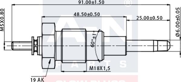 A-N PARTS A-N090301 - Kvēlsvece ps1.lv