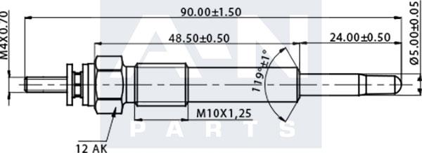 A-N PARTS A-N090207 - Kvēlsvece ps1.lv