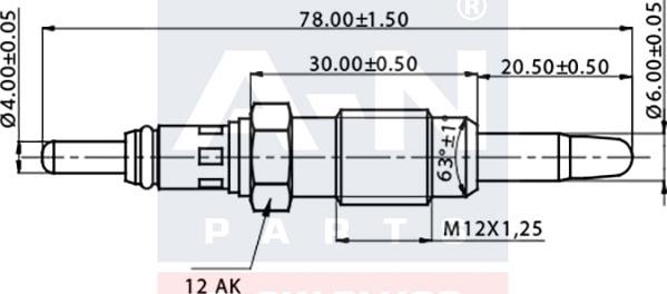 A-N PARTS A-N091391 - Kvēlsvece ps1.lv