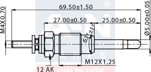 A-N PARTS A-N063299 - Kvēlsvece ps1.lv