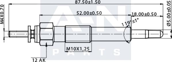 A-N PARTS A-N085495 - Kvēlsvece ps1.lv