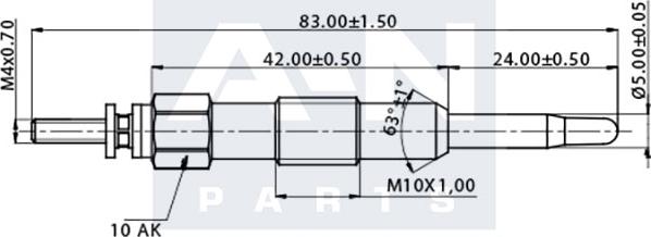 A-N PARTS A-N083170 - Kvēlsvece ps1.lv