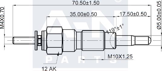 A-N PARTS A-N070148 - Kvēlsvece ps1.lv