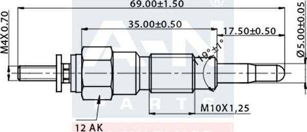 A-N PARTS A-N070103 - Kvēlsvece ps1.lv