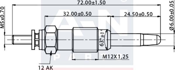 A-N PARTS A-N073107 - Kvēlsvece ps1.lv