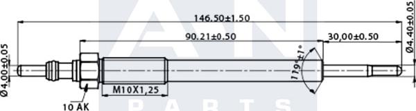 A-N PARTS A-N146204 - Kvēlsvece ps1.lv