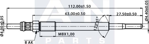 A-N PARTS A-N112068 - Kvēlsvece ps1.lv