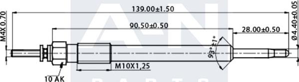 A-N PARTS A-N139105 - Kvēlsvece ps1.lv