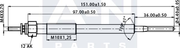 A-N PARTS A-N137577 - Kvēlsvece ps1.lv