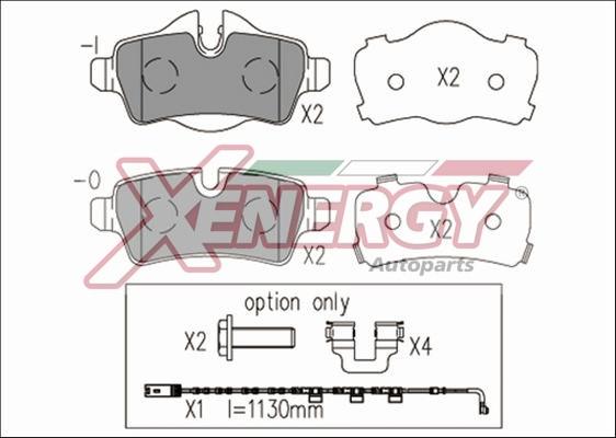 AP XENERGY X41178 - Bremžu uzliku kompl., Disku bremzes ps1.lv