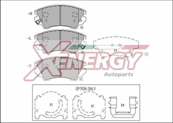 AP XENERGY X41229 - Bremžu uzliku kompl., Disku bremzes ps1.lv