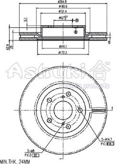 Ashuki 0990-4512 - Bremžu diski ps1.lv