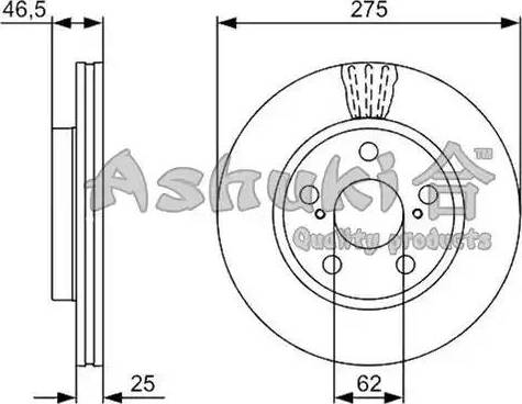 Ashuki 0990-4612 - Bremžu diski ps1.lv