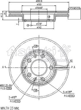 Ashuki 0990-6703 - Bremžu diski ps1.lv